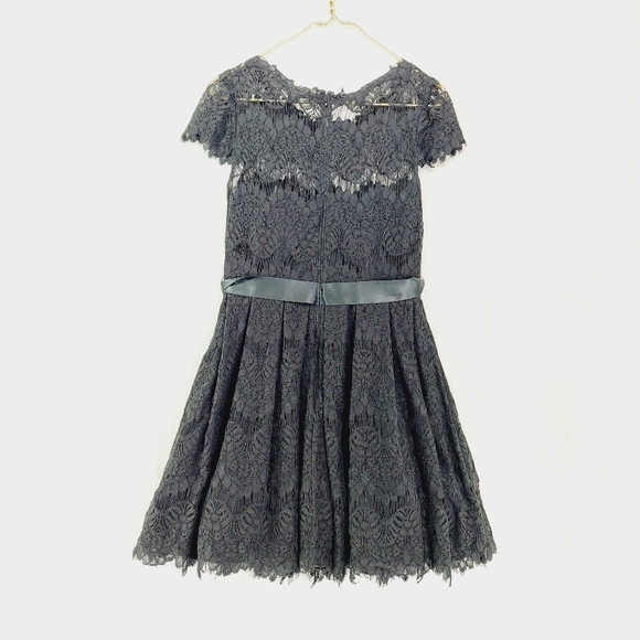 Xscape by Joanna Chen Black Lace A-Line Mini Dress P6981 - Picture 5 of 8